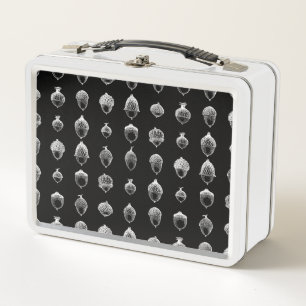 Vintage Acorn Art Illustrated Acorns Design Custom Metal Lunch Box