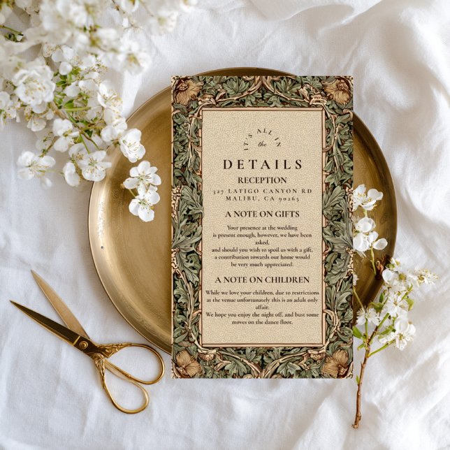Vintage Acorn Rustic Wedding Enclosure Card (Creator Uploaded)