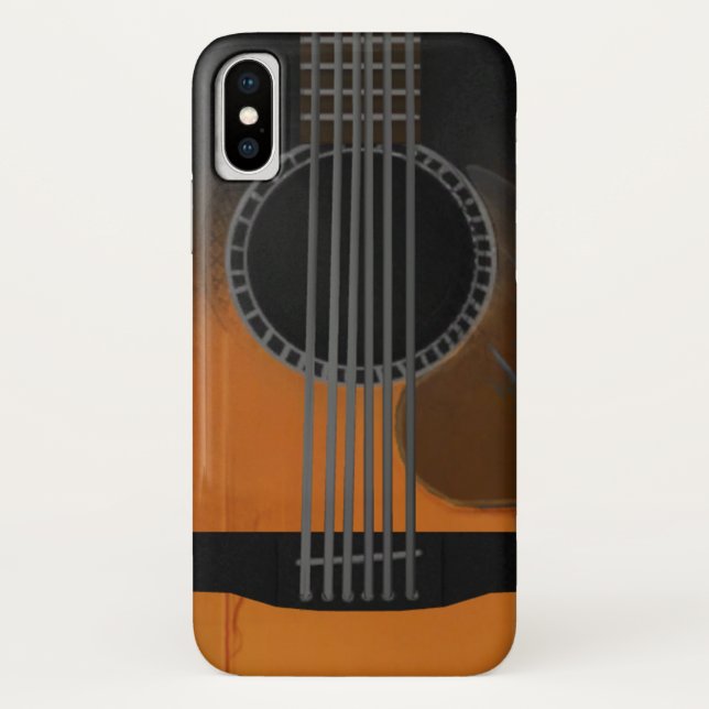 Vintage Acoustic Guitar Case-Mate iPhone Case (Back)