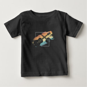 Vintage Acoustic Guitar Silhouette Musician Hippie Baby T-Shirt