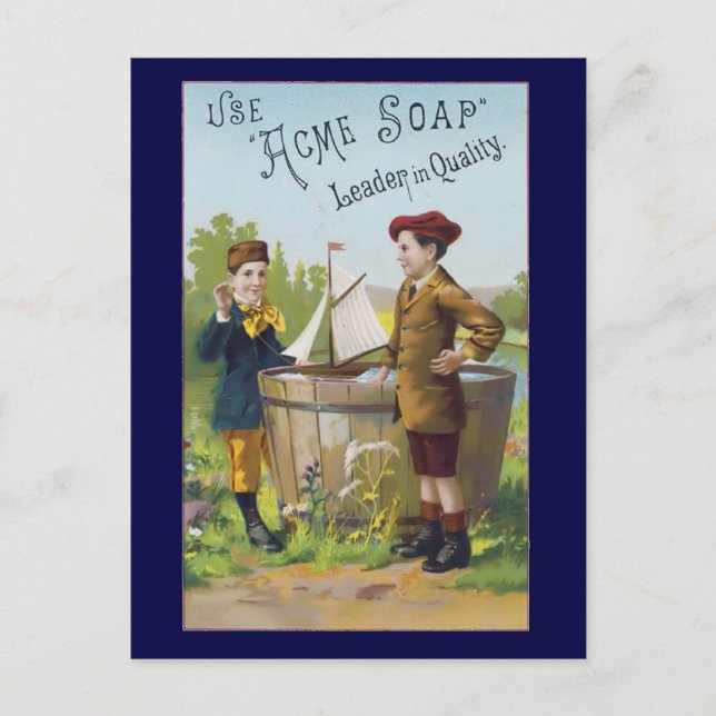 Vintage Ad Acme Soap Postcard (Front)