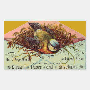 Vintage Ad Bird in Envelope Stickers