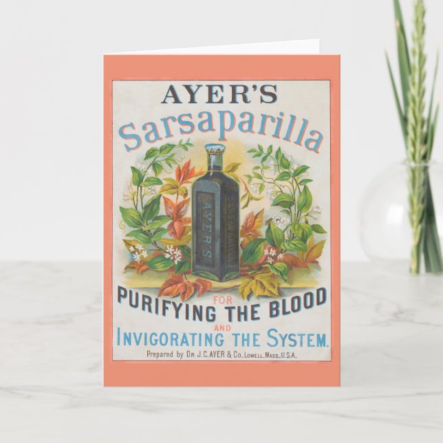 Vintage Ad For Ayer's Sarsaparilla. Card (Front)