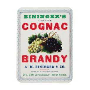 Vintage Ad For Bininger's Cognac Brandy. Magnet