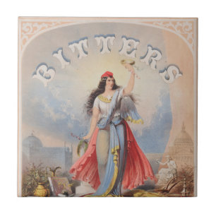 Vintage Ad For Bitters Sold By S. S. Wyckoff & Co. Tile