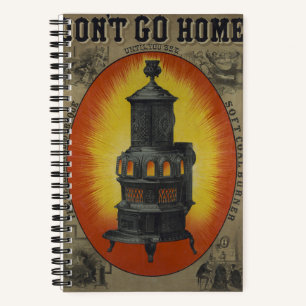 Vintage Ad For Dubuque Soft Coal Burner. Notebook