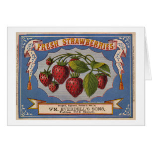 Vintage Ad for Fresh Strawberries circa 1868