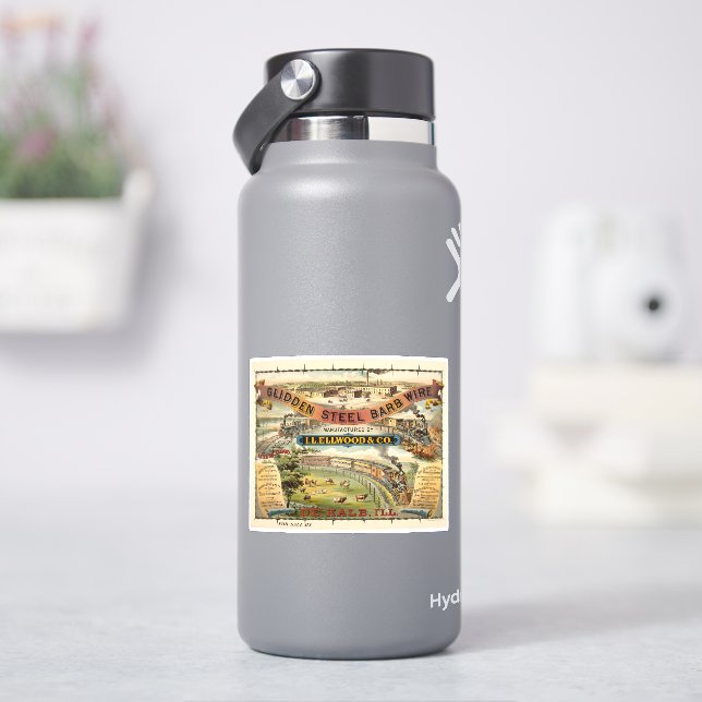 Vintage Ad For Glidden Steel Barb Wire (HydroFlask)