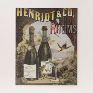 Vintage Ad For Henriot & Co. Rheims Champagne Jigsaw Puzzle