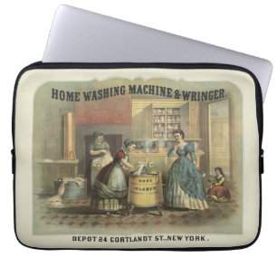 Vintage Ad For Home Washing Machine And Wringer. Laptop Sleeve