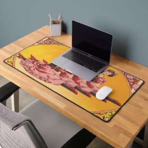 Vintage Ad For Saratoga Red Spring Splits Desk Mat