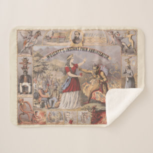 Vintage Ad For Wolcott's Instant Pain Annihilator Sherpa Blanket