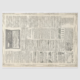 Vintage Ad Page Tissue Paper