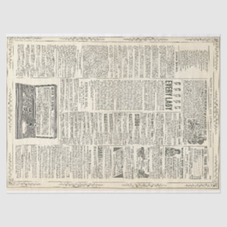Vintage Ad Page Tissue Paper