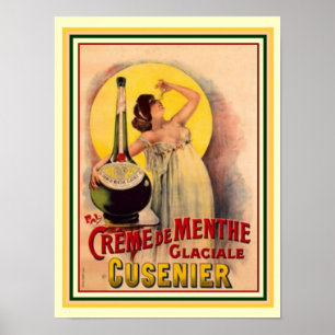 Vintage Ad Poster Creme De Menthe 12 x 16
