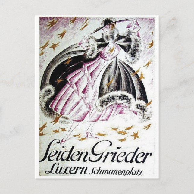 Vintage Ad Poster Postcard (Front)