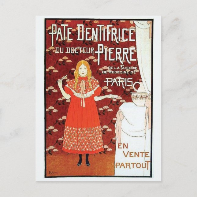 Vintage Ad Poster Postcard (Front)
