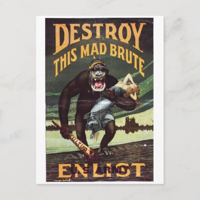 Vintage Ad Poster Postcard (Front)