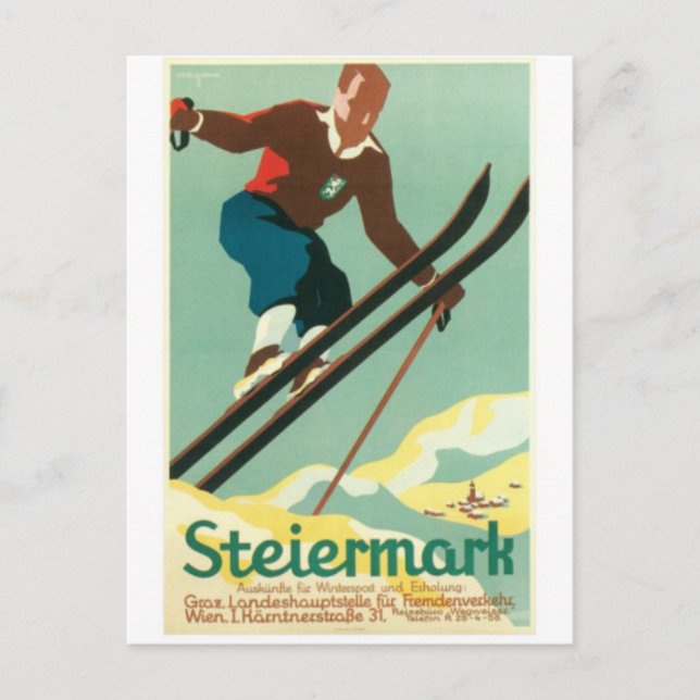 Vintage Ad Poster Postcard (Front)