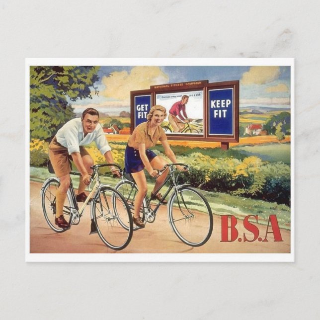 Vintage Ad Poster Postcard (Front)