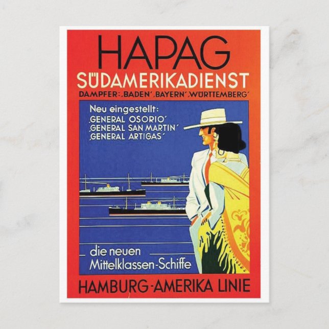 Vintage Ad Poster Postcard (Front)