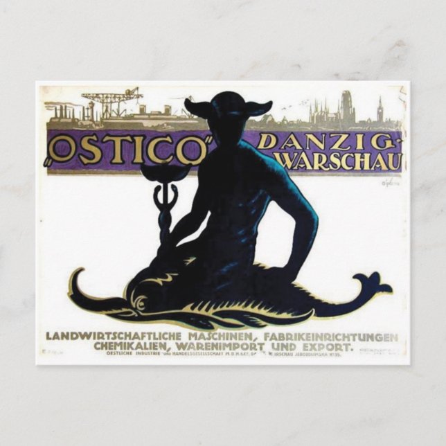 Vintage Ad Poster Postcard (Front)