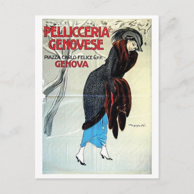 Vintage Ad Poster Postcard (Front)