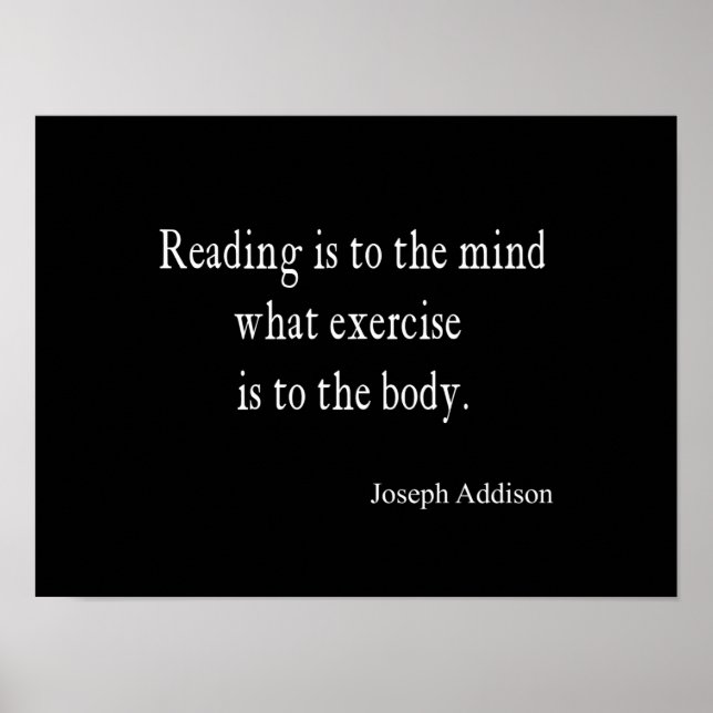 Vintage Addison Reading Mind Inspirational Quote Poster (Front)