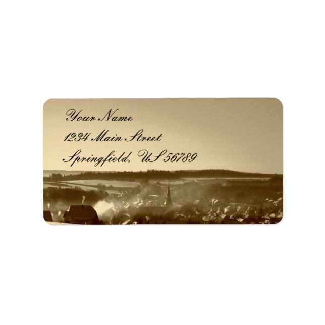 vintage address label (Front)