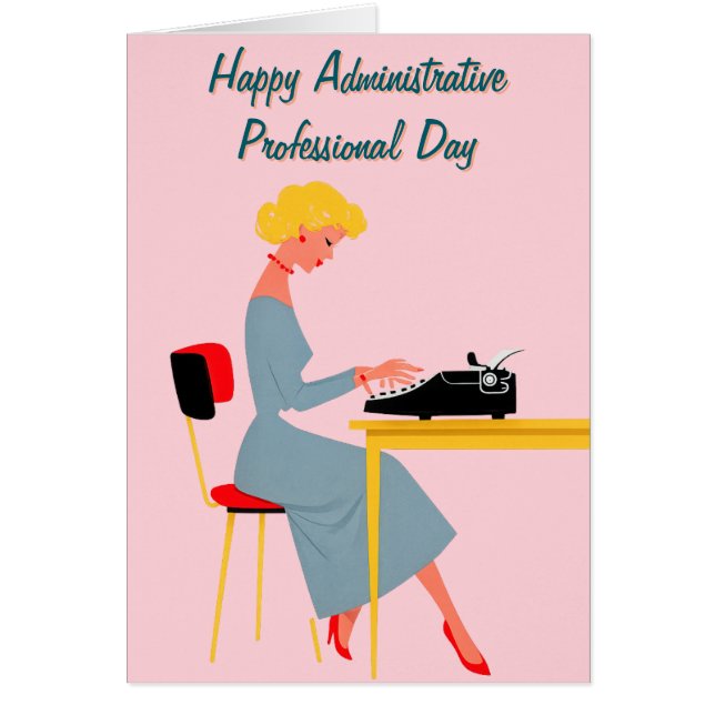 Vintage Administrative Assistant – Retro Office  (Front)