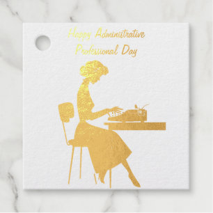 Vintage Administrative Assistant – Retro Office Favour Tags