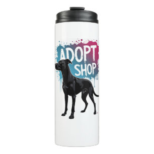 Vintage Adopt Dont Shop Dog Graffiti Rescue Art De Thermal Tumbler