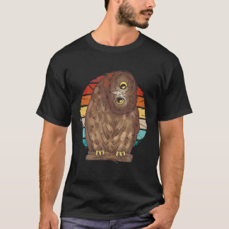 Vintage Adorable Owl Bird Head Turned Sideways, Ni T-Shirt