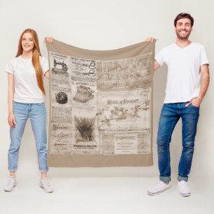 Vintage Ads Design - Fleece Blanket, 50"x60" Blanket