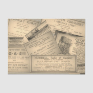 Vintage Ads Tissue Paper