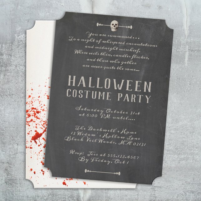 Vintage Adult Halloween Party  Invitation (Creator Uploaded)