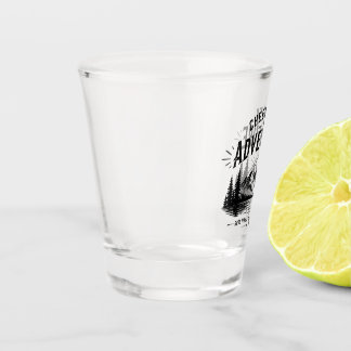 Vintage Adventure Awaits Shot Glass Design