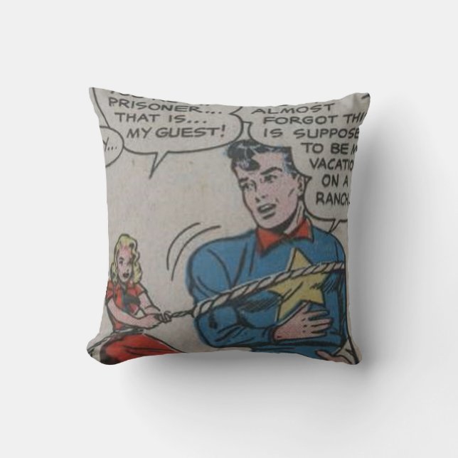 Vintage Adventure Comic Cushion (Front)