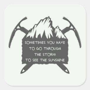 Vintage Adventure Logo Badge, Emblem With Square Sticker