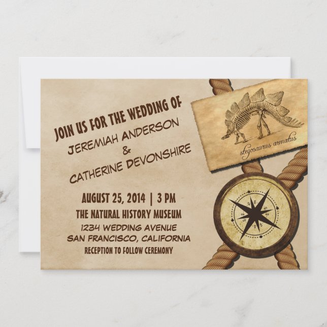 Vintage Adventure Wedding Invitation (Front)