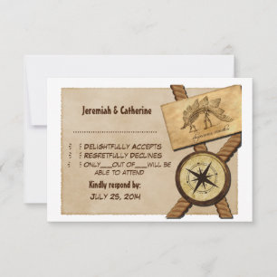 Vintage Adventure Wedding Response Card v6