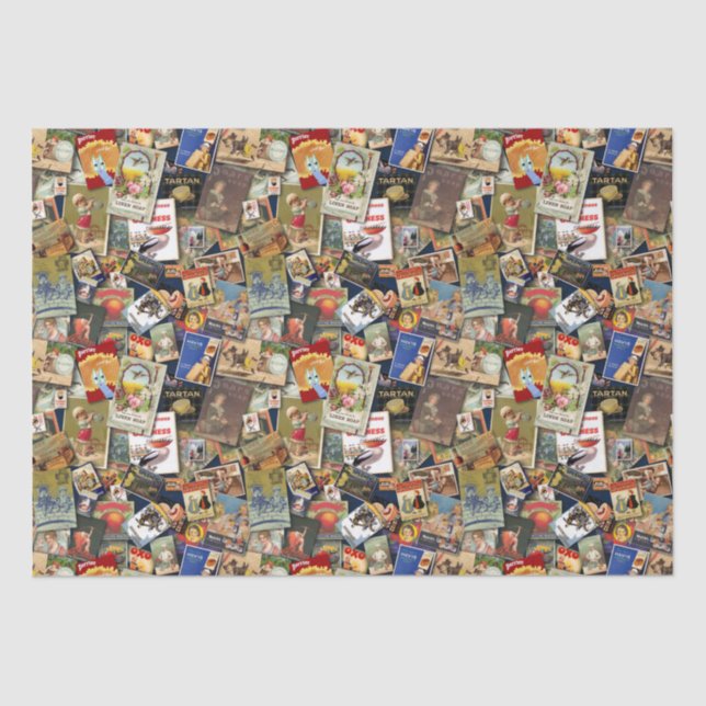 vintage advert tissue paper (Front)