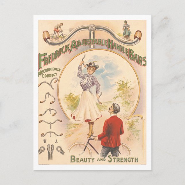 Vintage Advertisement Bicycle Handle Bars Postcard (Front)