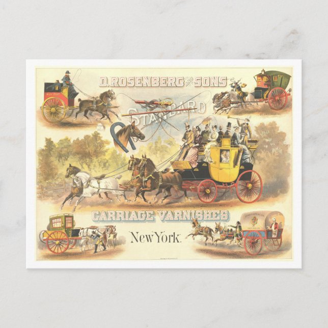 Vintage Advertisement Carriage Varnish Postcard (Front)