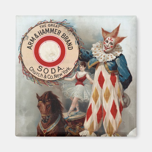 Vintage Advertisement For Arm & Hammer Soda Magnet (Front)