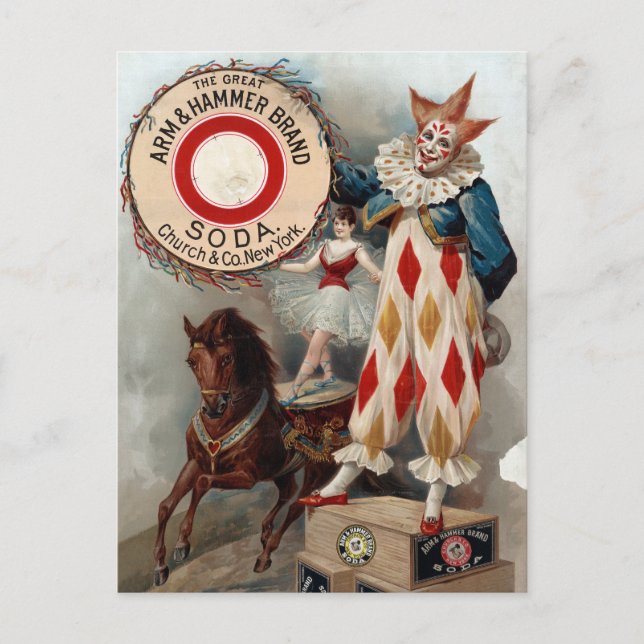 Vintage Advertisement For Arm & Hammer Soda Postcard (Front)