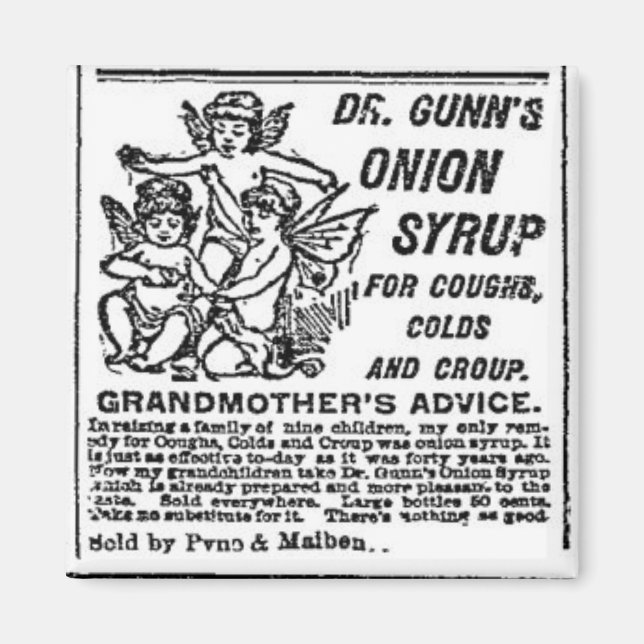 Vintage Advertisement for Onion Syrup Magnet (Front)