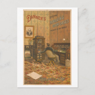 Vintage Advertisement for Revolving Bookcases Postcard
