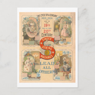 Vintage Advertisement for Singer Sewing Machines Postcard