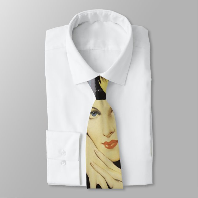 Vintage Advertisement Hand Cream Woman Blonde Hair Tie (Tied)